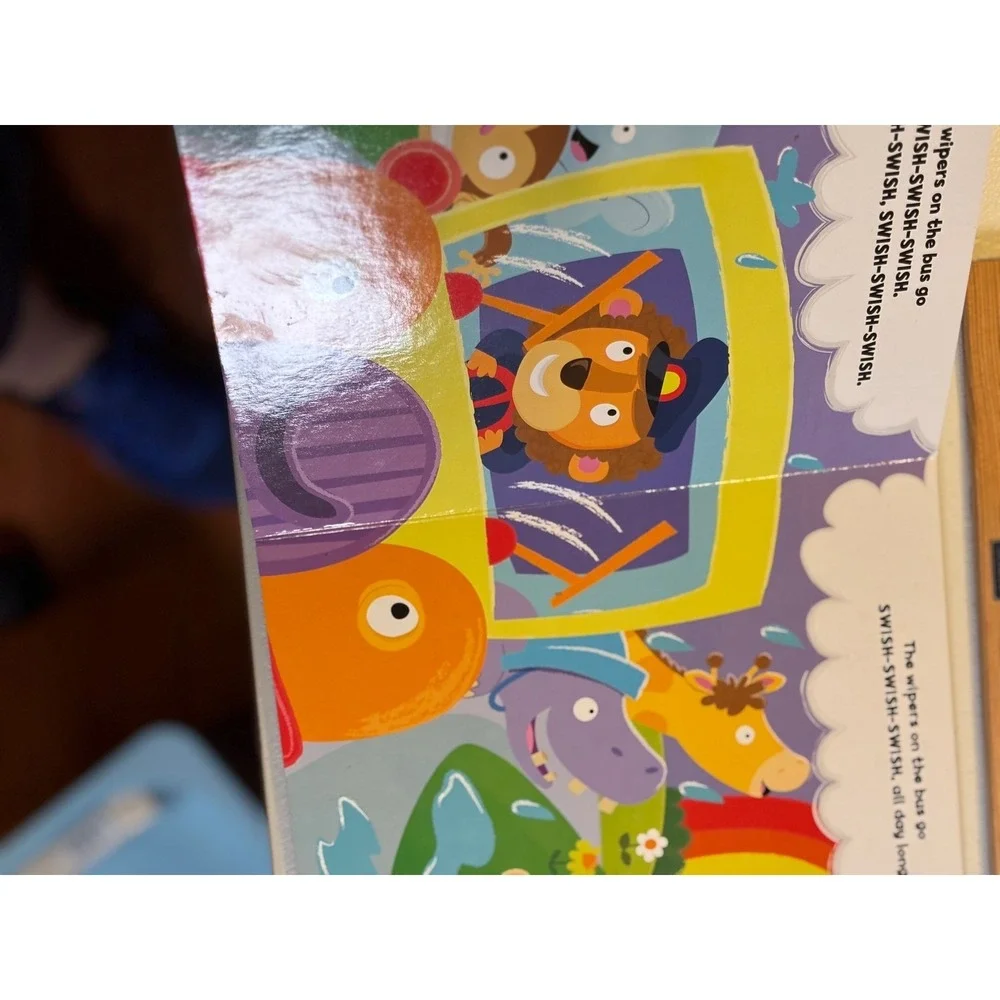 The Wheels on the Bus Mega Sounds Interactive Board Book for Kids Works well!